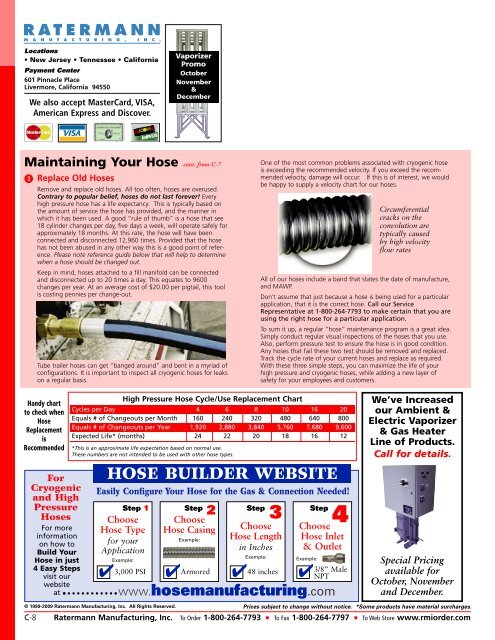 Hose Selection Guide - Ratermann Manufacturing Inc