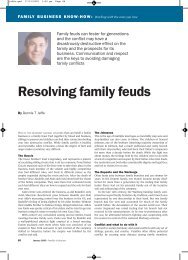 Resolving family feuds - Dennis T Jaffe,Ph.D