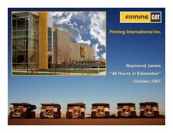 View this Presentation (PDF 872 KB) - Finning International Inc.