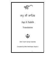 Japji Sahib Translation - Sikh Youth Australia