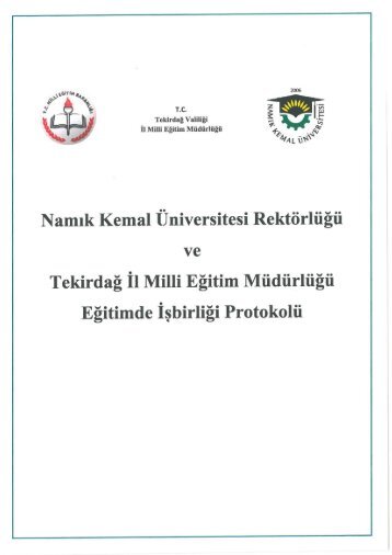 Namık Kemal Universitesi Rektörlüğü ve Protokolü - E-Universite