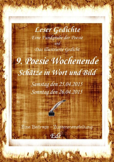 9. Poesie Wochenende