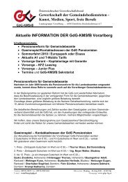 Gewerkschaft der Gemeindebediensteten - GdG-KMSfB Vorarlberg