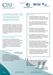 Certificate in Commodity Derivatives