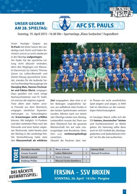 Brixner News, 7. Ausgabe, 2014/15