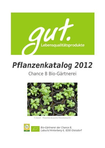 Pflanzenkatalog 2012 - Chance B
