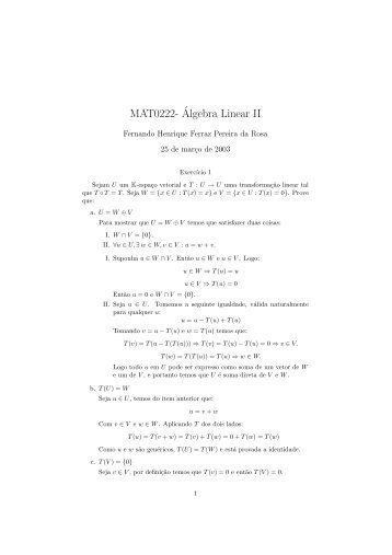 MAT0222-Â´Algebra Linear II - feferraz.net