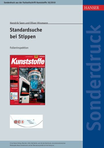 Standardsuche bei Stippen - Optical Control Systems GmbH