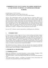 a case study in optics at lower secondary school - ESERA