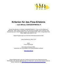 Kriterien für das Flow-Erlebnis (2015)