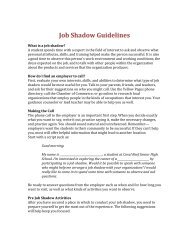 Job Shadow Guidelines - Coral Reef Senior High School