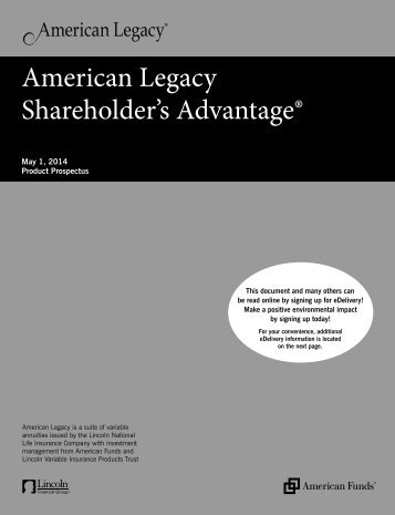 American Legacy Shareholder's Advantage - Lincoln Financial Group