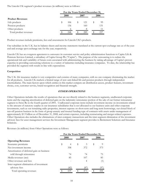 2008 Annual Report to Shareholders - Lincoln Financial Group