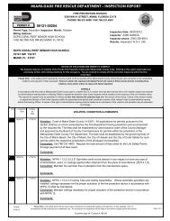 miami-dade fire rescue department - inspection report - Coral Reef ...