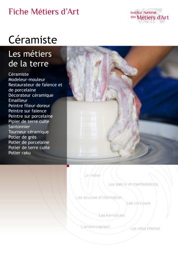 CÃ©ramiste - Institut National des MÃ©tiers d'Art