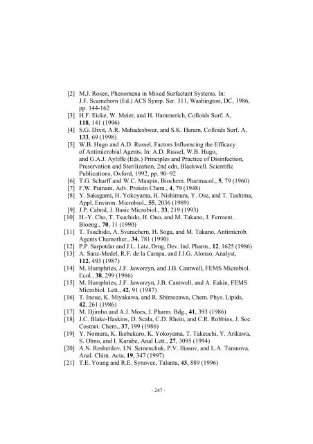 Silica thin layer chromatographic separation of cetylpyridinium ...