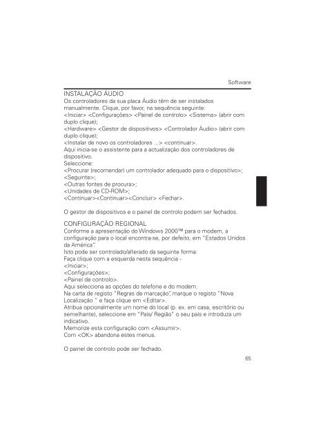 Manual do utilizador - Computador Portátil Multimédia - MaxData