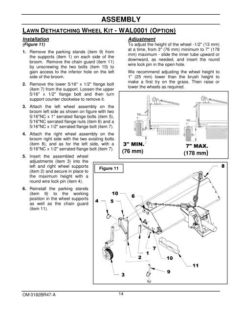 OPERATOR'S AND PARTS MANUAL - Walker Mowers