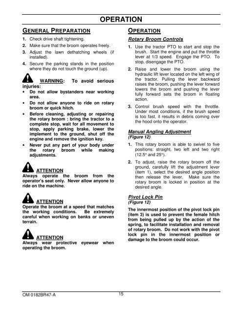 OPERATOR'S AND PARTS MANUAL - Walker Mowers