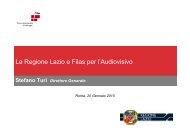 La Regione Lazio e Filas per l'Audiovisivo