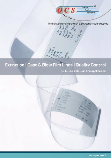 Cast Film Lines - Optical Control Systems GmbH
