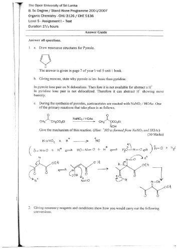 CHU 3126 CHE 5136 Organic Chemistry Assignment 1 Answer ...
