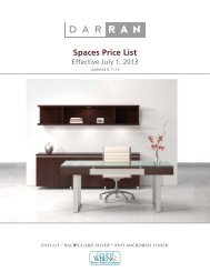 download the Spaces price list - DARRAN Furniture Industries