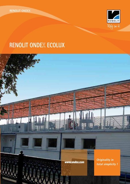RENOLIT ONDEX ECOLUX - Catalogue - ondex