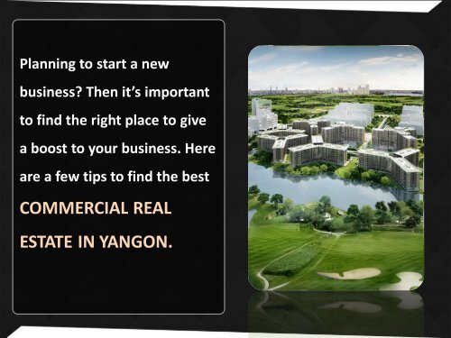 Find the Best Commercial Real Estate Leasing in Yangon