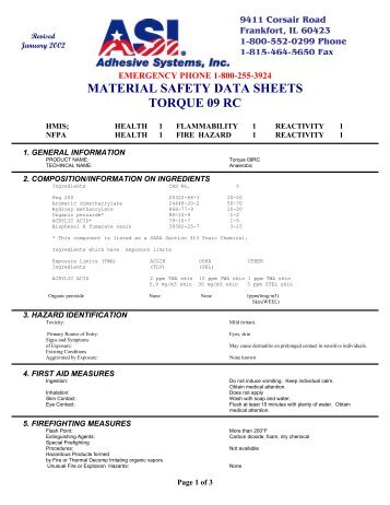 MSDS - Regal Plastics