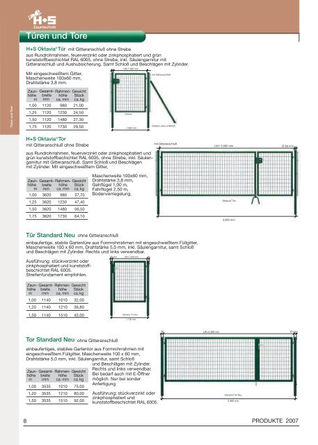 www .hs-zaun.at - H+S Zauntechnik Ges.m.b.H. A-8074 Raaba