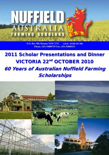 2011 Presentation Booklet - Nuffield Australia Farming Scholars