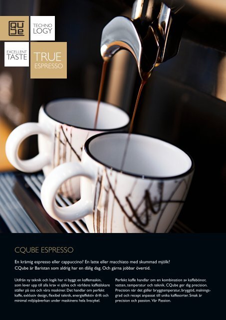 CQube espresso - Crem International