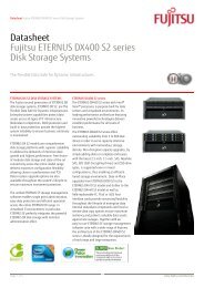 ETERNUS DX400 S2 Storage Data Sheet - Fujitsu