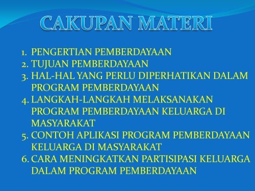 Materi Pemberdayaan Keluarga - Departemen Ilmu Keluarga dan ...