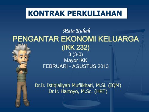 Kontrak perkuliahan - Departemen Ilmu Keluarga dan Konsumen ...