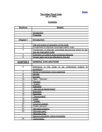 Home The Indian Penal Code (45 of 1860 ... - ChildLine India