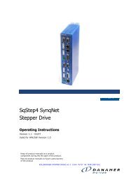 SqStep4 SynqNet Stepper Drive - MEI's On-line Technical Support