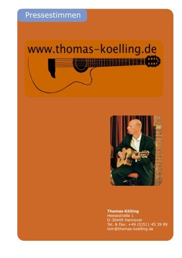 Pressestimmen - Thomas Kölling