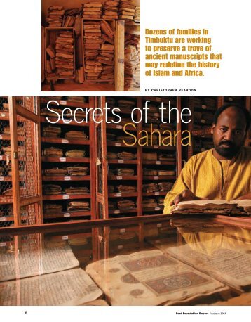 Secrets of the Sahara - christopher reardon