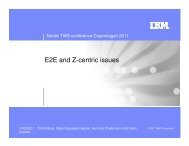 E2E/zcentric presentation - Nordic TWS conference