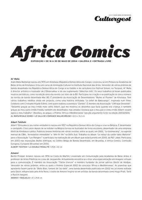 Africa Comics - Culturgest