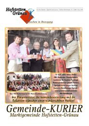 Ausgabe 3/2009 - Marktgemeinde Hofstetten-Grünau