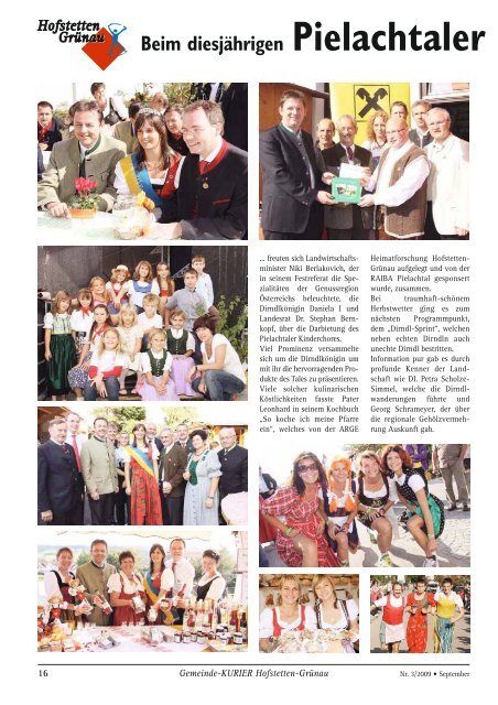 Ausgabe 3/2009 - Marktgemeinde Hofstetten-Grünau