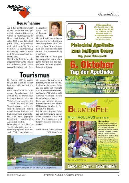 Ausgabe 3/2009 - Marktgemeinde Hofstetten-Grünau