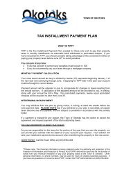 TAX INSTALLMENT PAYMENT PLAN - Town of Okotoks