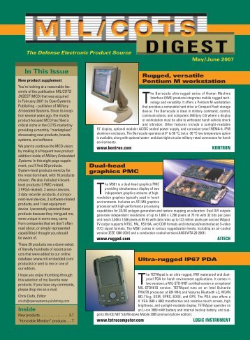 Military Embedded Systems MIL/COTS DIGEST - May/June 2007