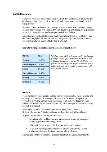 MatrÃƒÂ¤tt och nÃƒÂ¤ringsvett - socialtjÃƒÂ¤nstens nutritionsriktlinjer - Sundsvall