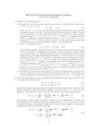 PHY 250 (P. Horava) Homework Assignment 1 Solutions Grader ...