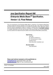 Java Specification Request 086 Enterprise Media BeansTM ...